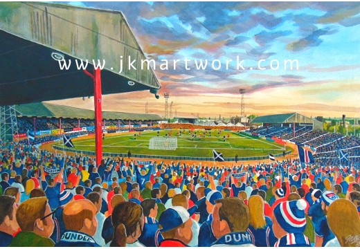 Dens Park Stadium 'Yesteryear' Fine Art Print - Dundee FC Dens Park Stadium 'Yesteryear' Fine Art Print - Dundee FC